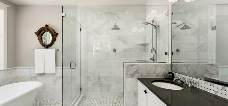 bathroom shower door installation in Schaumburg, Illinois